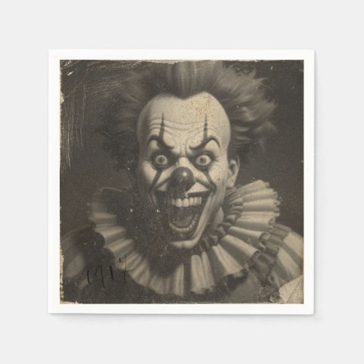  clown cocktailservetten servet (Voorkant)