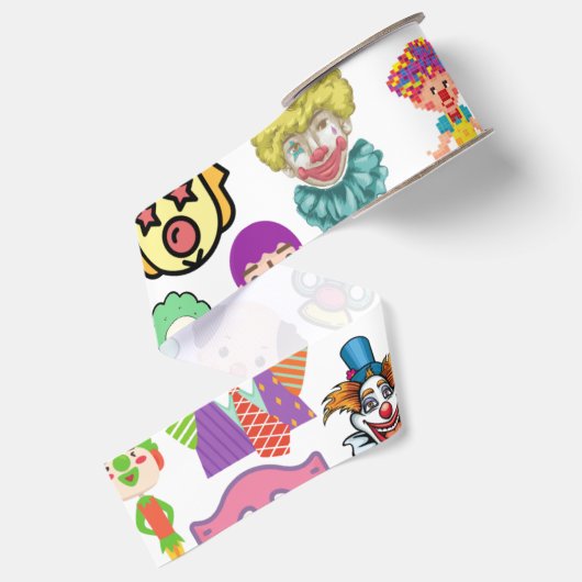Clown Collage Print Lint (Achterkant)