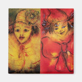 CLOWN COLLECTIE Venetian Masquerade Clowns Magneet (Voorkant)