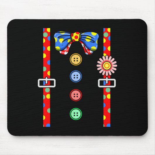 Clown Costume Halloween Muismat (Voorkant)