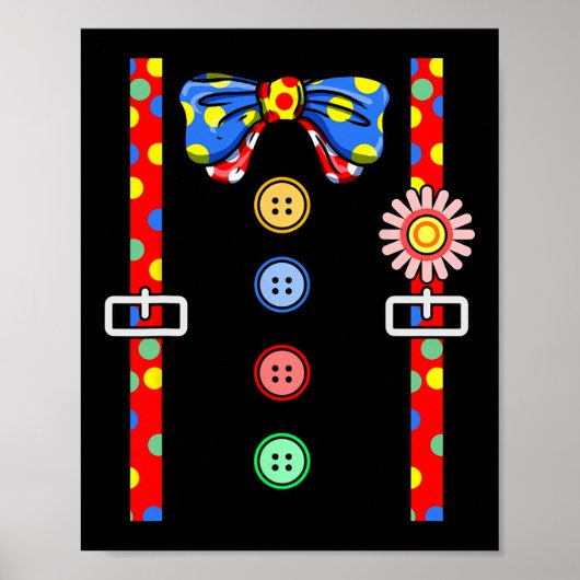 Clown Costume Halloween Poster (Voorkant)