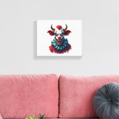 Clown Cow of Terror Canvas Afdruk (Insitu (Woonkamer))