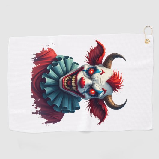 Clown Cow of Terror Golfhanddoek (Horizontaal)