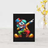 Clown Dabbing Funny Dancing Dab Boys Meisjes Kinde Kaart (Gele Bloem)
