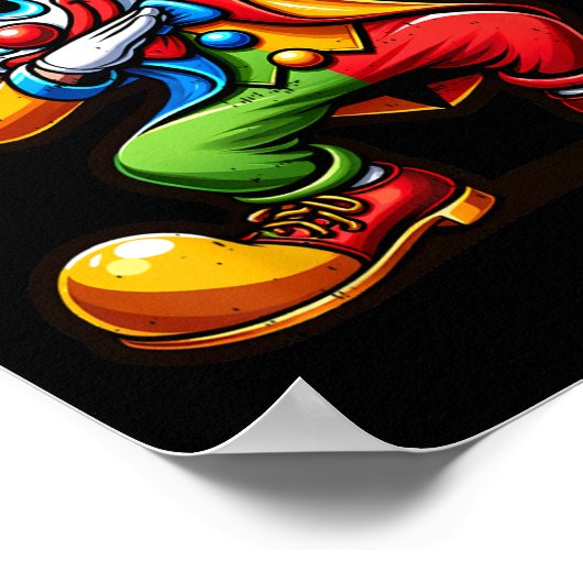 Clown Dabbing Funny Dancing Dab Boys Meisjes Kinde Poster (Hoek)