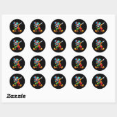 Clown Dabbing Funny Dancing Dab Boys Meisjes Kinde Ronde Sticker (Vel)