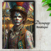 clown decoupage tissuepapier