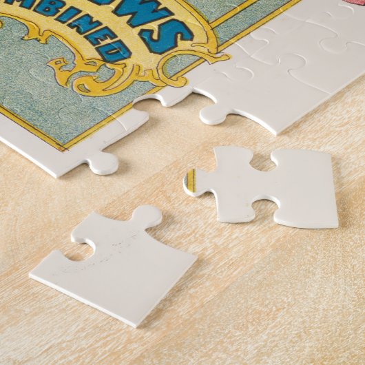 Clown die bloemen overhandigt aan een vrouw te paa legpuzzel (Zijkant)