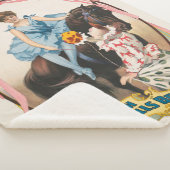 Clown die bloemen overhandigt aan een vrouw te paa sherpa deken (3/4)