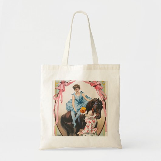 Clown die bloemen overhandigt aan een vrouw te paa tote bag (Voorkant)