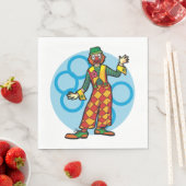 Clown die servetten poseert (Insitu)