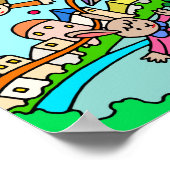 Clown die uit een doos sprong. poster (Hoek)