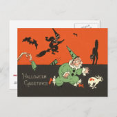 Clown Dog Witch Bat Black Cat Skelet Briefkaart (Voorkant / Achterkant)