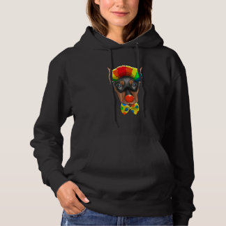 Clown Duitse Pinscher Circus Hond Hoodie