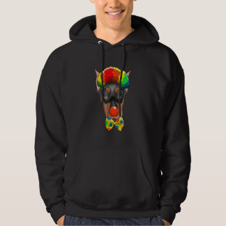 Clown Duitse Pinscher Circus Hond Hoodie