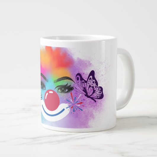 Clown en make-up grote koffiekop (Voorkant rechts)