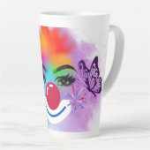 Clown en make-up latte mok (Rechterhoek)