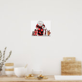 clown en vrienden maken hun buiging poster (Keuken)