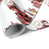 clown en vrienden nemen hun boog af cadeaupapier (Rol Hoek)