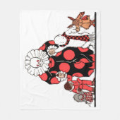 clown en vrienden nemen hun boog af fleece deken (Voorkant)