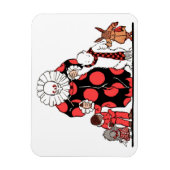 clown en vrienden nemen hun boog magneet (Verticaal)