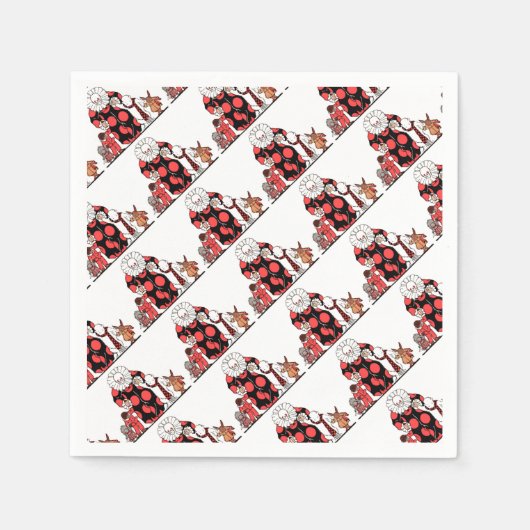 clown en vrienden nemen hun boog servet (Voorkant)