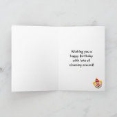 Clown Face Happy Birthday Card Kaart (Binnen)
