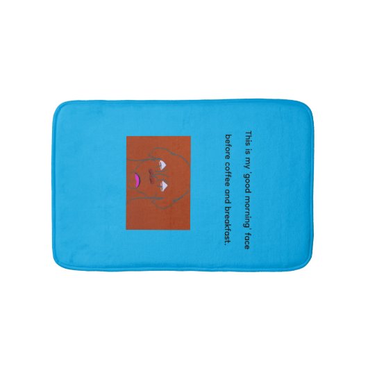 Clown-Faced Dog Cartoon Sketch Badmat (Voorkant)