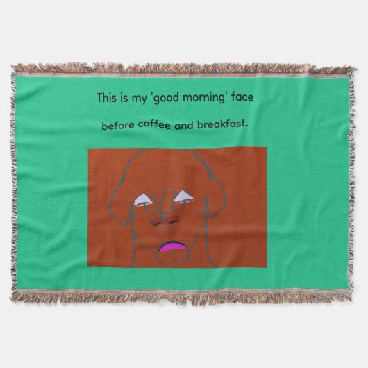 Clown-Faced Dog Cartoon Sketch Deken (Voorkant)