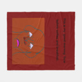 Clown-Faced Dog Cartoon Sketch Fleece Deken (Voorkant (Horizontaal))