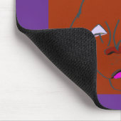 Clown-Faced Dog Cartoon Sketch Muismat (Hoek)