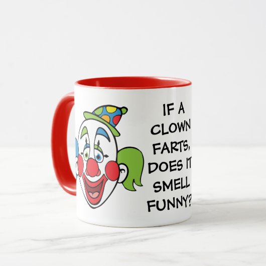 Clown Farts Smell Funny Mok (Voorkant links)