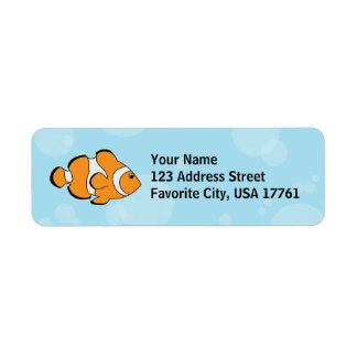 Clown Fish Adreslabel Etiket