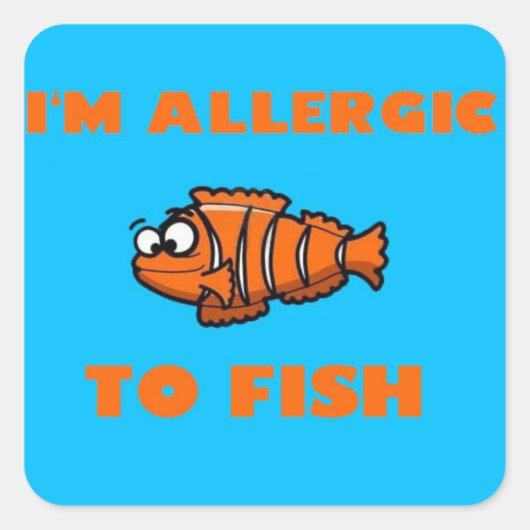 Clown Fish Allergie Alert sticker (Voorkant)
