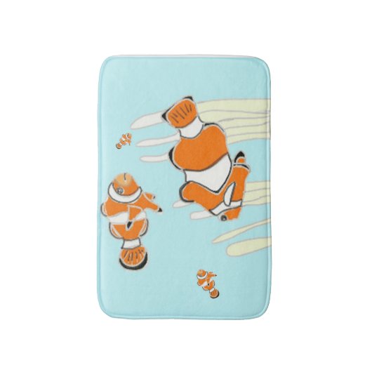 Clown Fish Bath Mat versie 2 (Voorkant Verticaal)