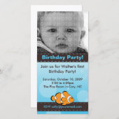 Clown Fish Birthday Party fotokaart (Voorkant / Achterkant)