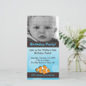 Clown Fish Birthday Party fotokaart (Staand voorkant)