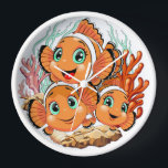 Clown fish Cartoon cute Family Underwater<br><div class="desc">Cute and Joyful little Clownfish Cartoon Characters swimming together on underwater Coral Reef Background. Original Vector Illustration Copyright BluedarkArt.</div>