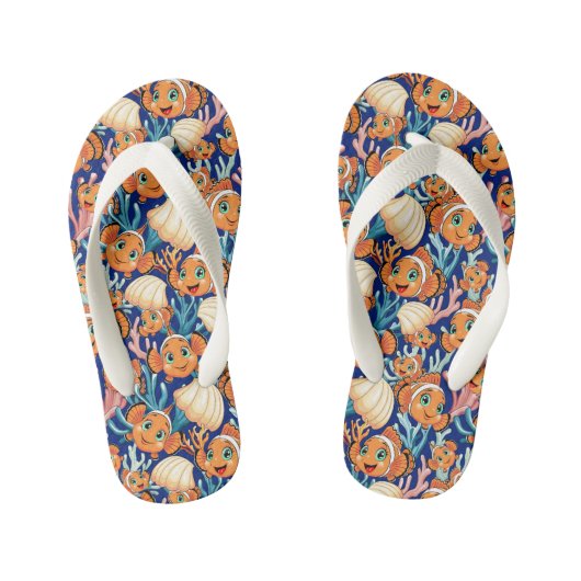 Clown fish Cartoon cute Family Underwater Kinder Teenslippers (Voetbed)