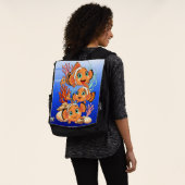 Clown fish Cartoon cute Family Underwater Rugtassen (Gedragen)