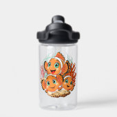 Clown fish Cartoon cute Family Underwater Waterfles (Achterkant)