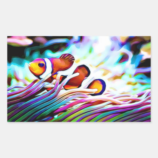 Clown Fish gluren naar je Stickers (Voorkant)