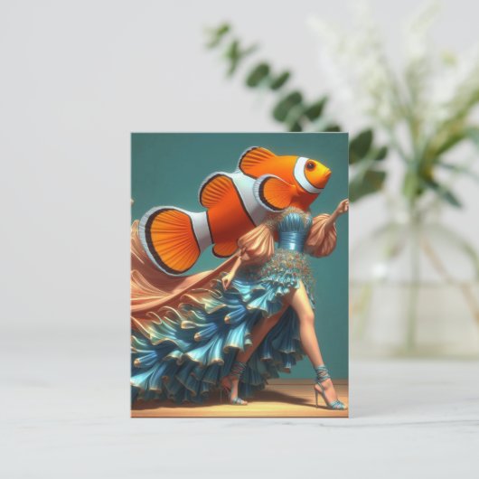 clown fish-Mode Briefkaart (Staand voorkant)