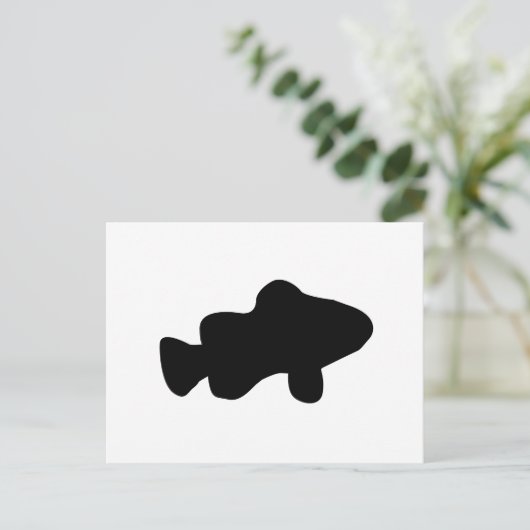 Clown Fish Silhouette Briefkaart (Staand voorkant)