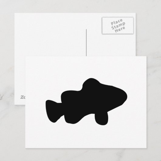 Clown Fish Silhouette Briefkaart (Voorkant / Achterkant)