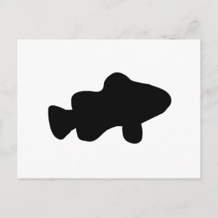 Clown Fish Silhouette Briefkaart