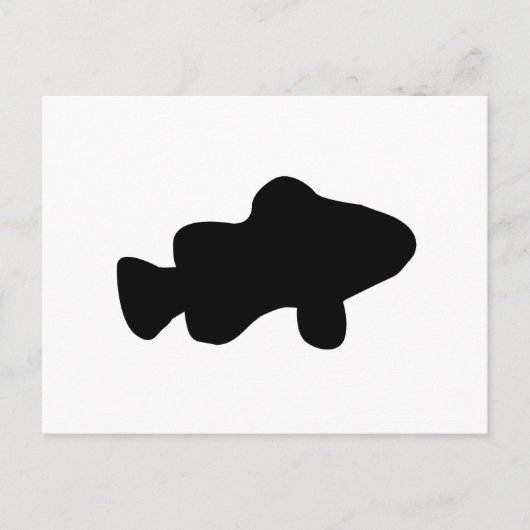 Clown Fish Silhouette Briefkaart (Voorkant)