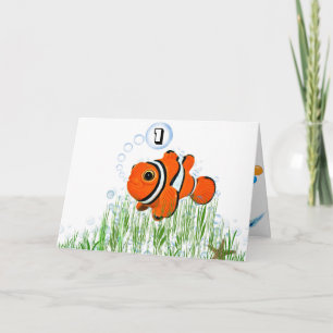 Clown Fish voor de verjaardag van kind Kaart