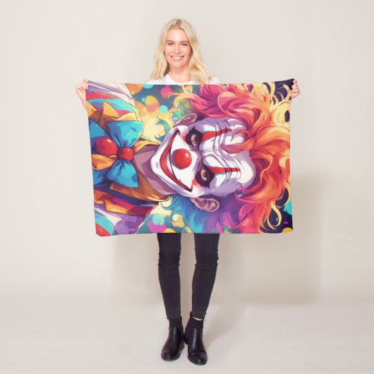 Clown fleece deken, 76x102 cm deken (In situ)