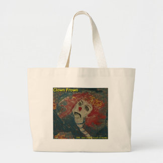 clown frown grote tote bag